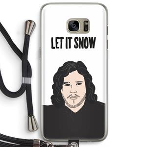 CaseCompany Let It Snow: Samsung Galaxy S7 Edge Transparant Hoesje met koord