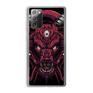 CaseCompany Hell Hound and Serpents: Samsung Galaxy Note 20 / Note 20 5G Transparant Hoesje