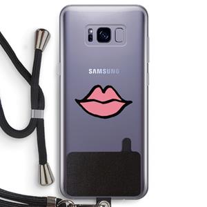 CaseCompany Kusje: Samsung Galaxy S8 Transparant Hoesje met koord