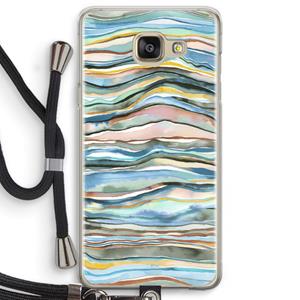 CaseCompany Watercolor Agate: Samsung Galaxy A5 (2016) Transparant Hoesje met koord