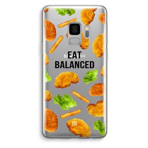 CaseCompany Eat Balanced: Samsung Galaxy S9 Transparant Hoesje