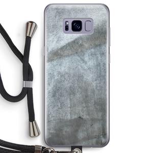 CaseCompany Grey Stone: Samsung Galaxy S8 Transparant Hoesje met koord