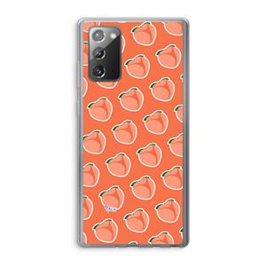 CaseCompany Just peachy: Samsung Galaxy Note 20 / Note 20 5G Transparant Hoesje