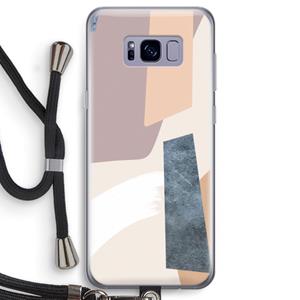 CaseCompany Luca: Samsung Galaxy S8 Transparant Hoesje met koord