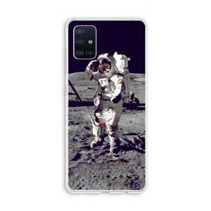 CaseCompany Spaceman: Galaxy A51 4G Transparant Hoesje