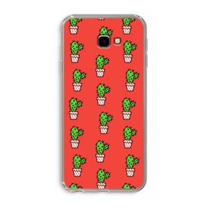CaseCompany Mini cactus: Samsung Galaxy J4 Plus Transparant Hoesje