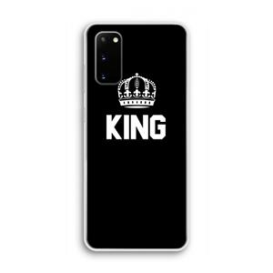 CaseCompany King zwart: Samsung Galaxy S20 Transparant Hoesje