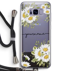 CaseCompany Daisies: Samsung Galaxy S8 Transparant Hoesje met koord
