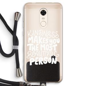 CaseCompany The prettiest: Xiaomi Redmi 5 Transparant Hoesje met koord