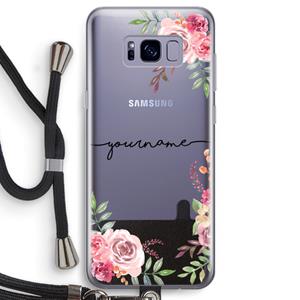 CaseCompany Rozen: Samsung Galaxy S8 Transparant Hoesje met koord