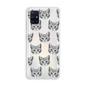 CaseCompany Kitten: Galaxy A51 4G Transparant Hoesje
