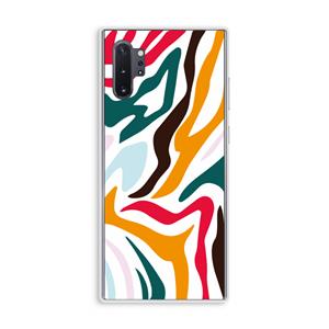 CaseCompany Colored Zebra: Samsung Galaxy Note 10 Plus Transparant Hoesje