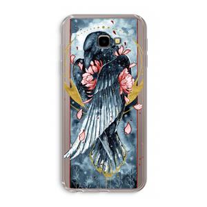CaseCompany Golden Raven: Samsung Galaxy J4 Plus Transparant Hoesje