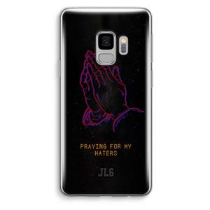 CaseCompany Praying For My Haters: Samsung Galaxy S9 Transparant Hoesje