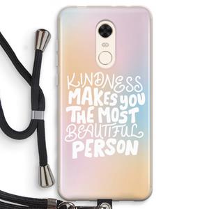 CaseCompany The prettiest: Xiaomi Redmi 5 Transparant Hoesje met koord