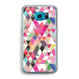 CaseCompany Gekleurde driehoekjes: Samsung Galaxy S6 Transparant Hoesje