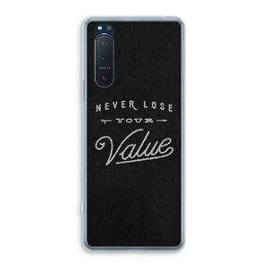 CaseCompany Never lose your value: Sony Xperia 5 II Transparant Hoesje