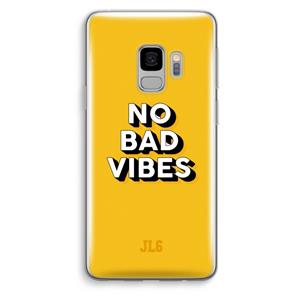 CaseCompany No Bad Vibes: Samsung Galaxy S9 Transparant Hoesje