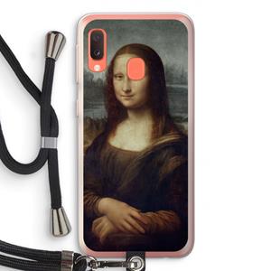 CaseCompany Mona Lisa: Samsung Galaxy A20e Transparant Hoesje met koord