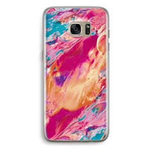 CaseCompany Pastel Echoes: Samsung Galaxy S7 Edge Transparant Hoesje