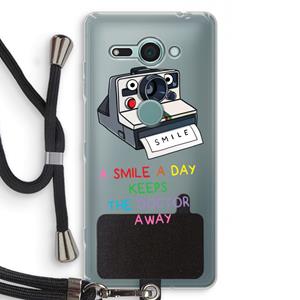 CaseCompany Smile: Sony Xperia XZ2 Compact Transparant Hoesje met koord