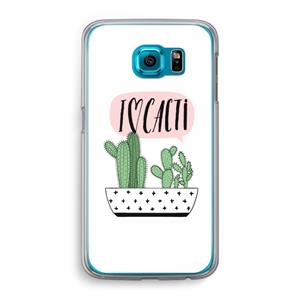CaseCompany I love cacti: Samsung Galaxy S6 Transparant Hoesje