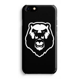 CaseCompany Angry Bear (black): iPhone 8 Volledig Geprint Hoesje