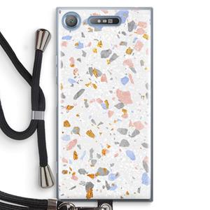 CaseCompany Terrazzo N°8: Sony Xperia XZ1 Transparant Hoesje met koord