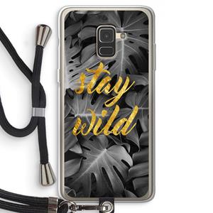CaseCompany Stay wild: Samsung Galaxy A8 (2018) Transparant Hoesje met koord