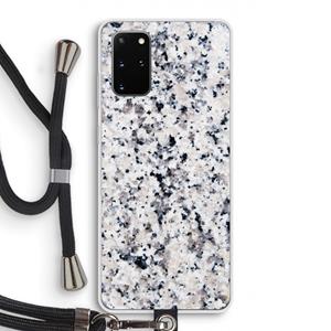 CaseCompany Gespikkelde marmer: Samsung Galaxy S20 Plus Transparant Hoesje met koord