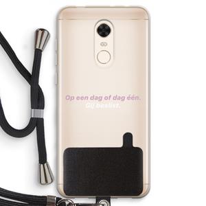 CaseCompany gij beslist: Xiaomi Redmi 5 Transparant Hoesje met koord