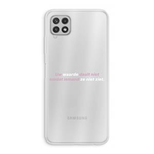 CaseCompany uw waarde daalt niet: Samsung Galaxy A22 4G Transparant Hoesje