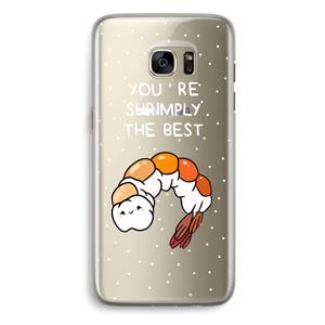 CaseCompany You're Shrimply The Best: Samsung Galaxy S7 Edge Transparant Hoesje