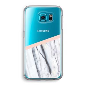 CaseCompany A touch of peach: Samsung Galaxy S6 Transparant Hoesje