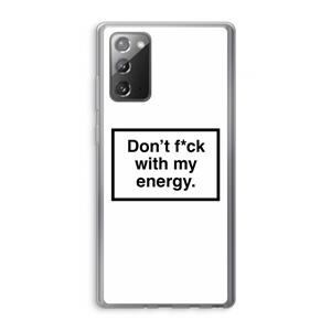 CaseCompany My energy: Samsung Galaxy Note 20 / Note 20 5G Transparant Hoesje