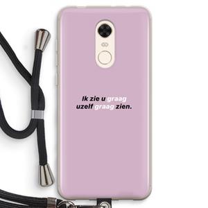 CaseCompany uzelf graag zien: Xiaomi Redmi 5 Transparant Hoesje met koord