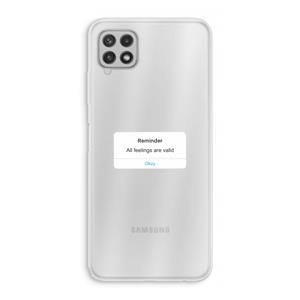 CaseCompany Reminder: Samsung Galaxy A22 4G Transparant Hoesje