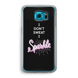 CaseCompany Sparkle quote: Samsung Galaxy S6 Transparant Hoesje