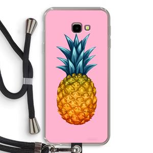 CaseCompany Grote ananas: Samsung Galaxy J4 Plus Transparant Hoesje met koord