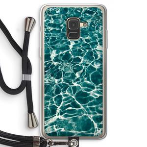 CaseCompany Weerkaatsing water: Samsung Galaxy A8 (2018) Transparant Hoesje met koord