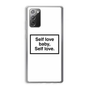 CaseCompany Self love: Samsung Galaxy Note 20 / Note 20 5G Transparant Hoesje