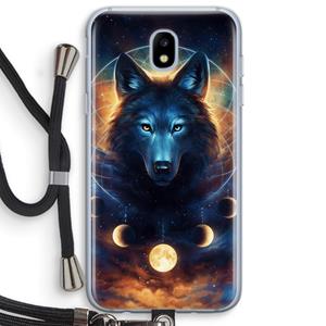 CaseCompany Wolf Dreamcatcher: Samsung Galaxy J5 (2017) Transparant Hoesje met koord