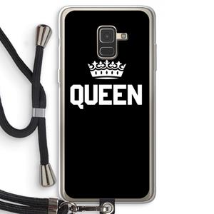CaseCompany Queen zwart: Samsung Galaxy A8 (2018) Transparant Hoesje met koord