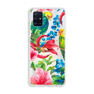 CaseCompany Papegaaien: Galaxy A51 4G Transparant Hoesje