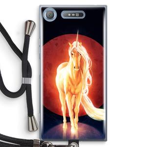 CaseCompany Last Unicorn: Sony Xperia XZ1 Transparant Hoesje met koord