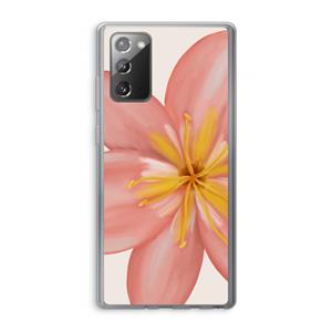 CaseCompany Pink Ellila Flower: Samsung Galaxy Note 20 / Note 20 5G Transparant Hoesje