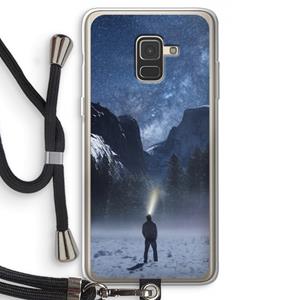 CaseCompany Wanderlust: Samsung Galaxy A8 (2018) Transparant Hoesje met koord