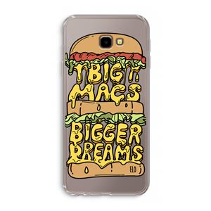 CaseCompany Big Macs Bigger Dreams: Samsung Galaxy J4 Plus Transparant Hoesje