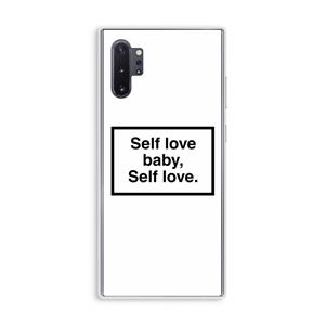 CaseCompany Self love: Samsung Galaxy Note 10 Plus Transparant Hoesje