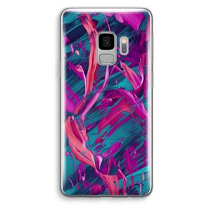 CaseCompany Pink Clouds: Samsung Galaxy S9 Transparant Hoesje